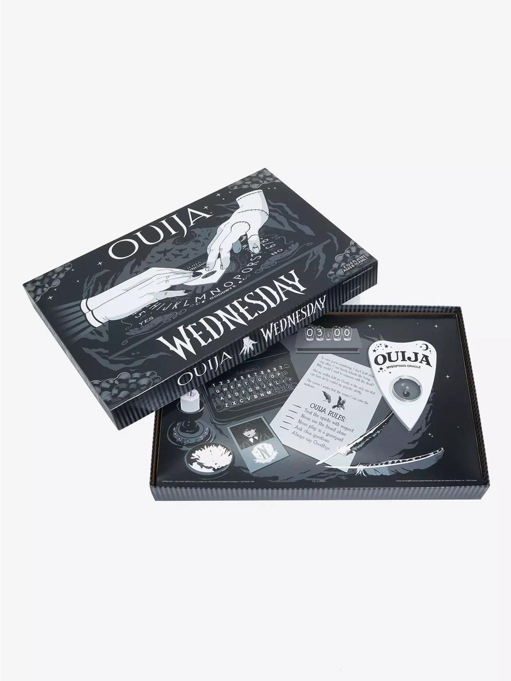 Wednesday Ouija Board Game — Black Edition